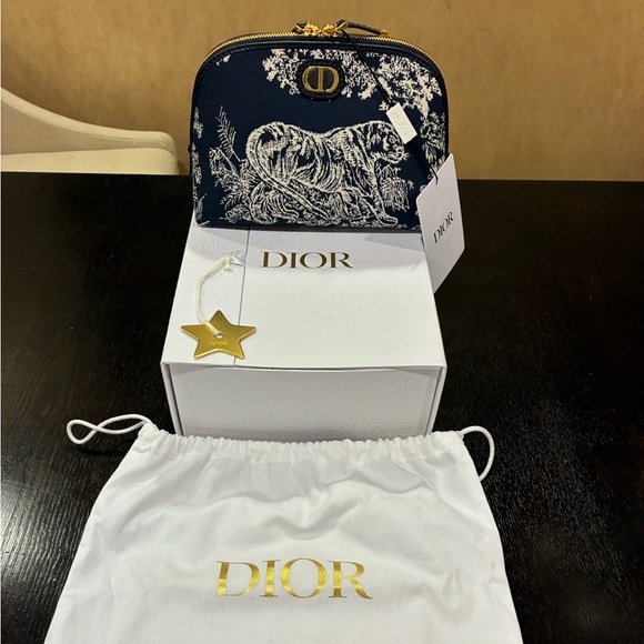 Dior Handbags - Brand New Christan Dior Navy and White Pouch